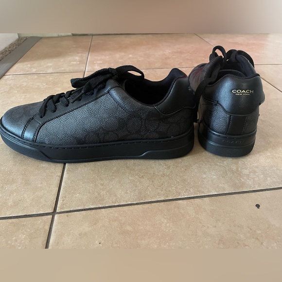 Coach Men's Black Leather Sneakers - Picture 1 of 5